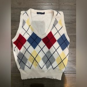 brandy melville argyle knit sleeveless sweater vest